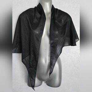 Black Sheer Scarf 42x17